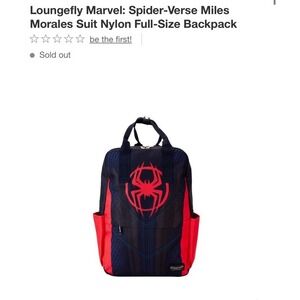 Loungefly Marvel Spider-verse Miles Morales Backpack NWOT